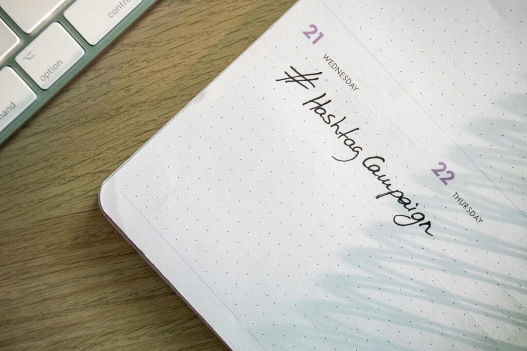 Close-up of a Handwritten Note in a Calendar